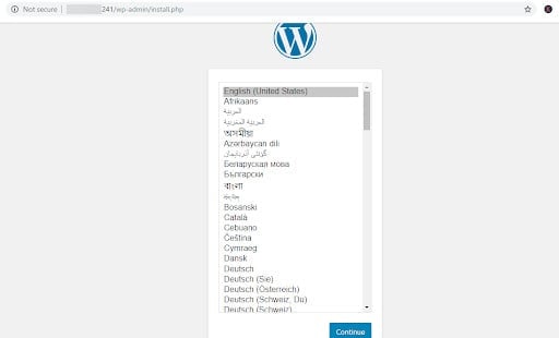 wordpress selecionar idioma