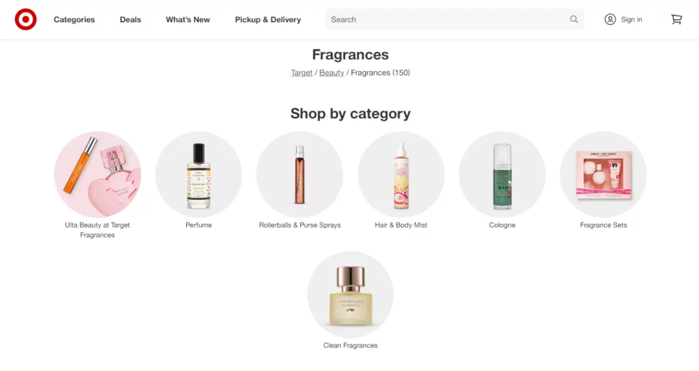 Target perfumes