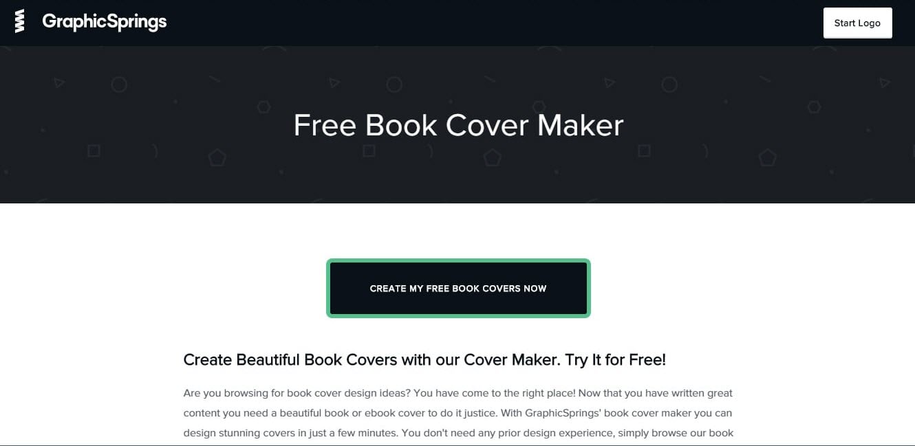 GraphicSprings - Criador de capas de livros gratuito