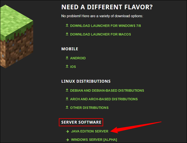 Minecraft Server Download Java Edition