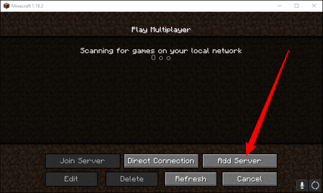 Minecraft adicionar um servidor