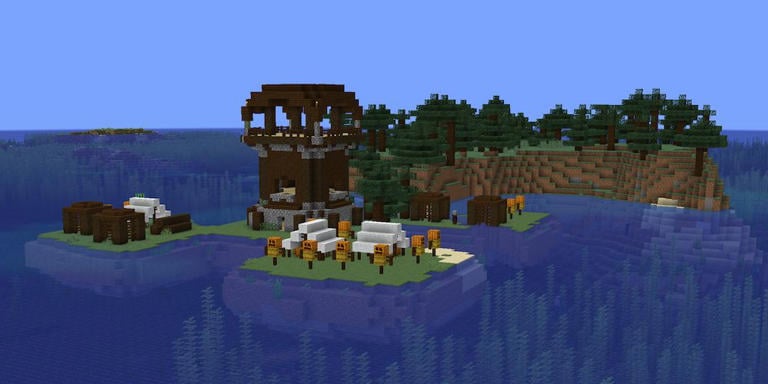 Ilha Pillager Outpost Minecraft