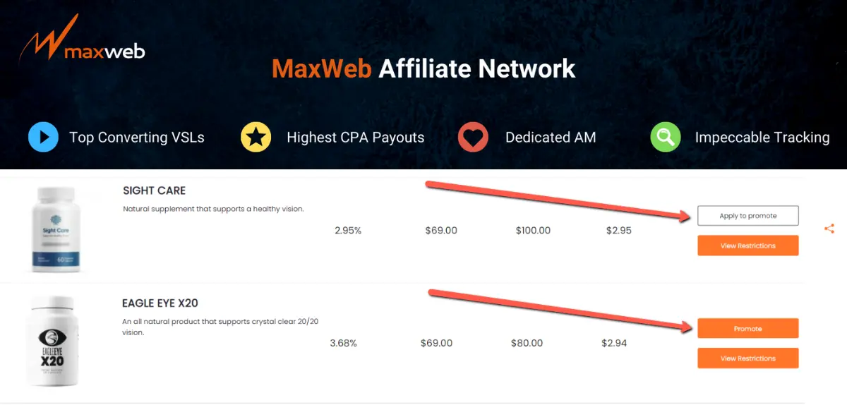 maxweb - plataformas gringas para Afiliados
