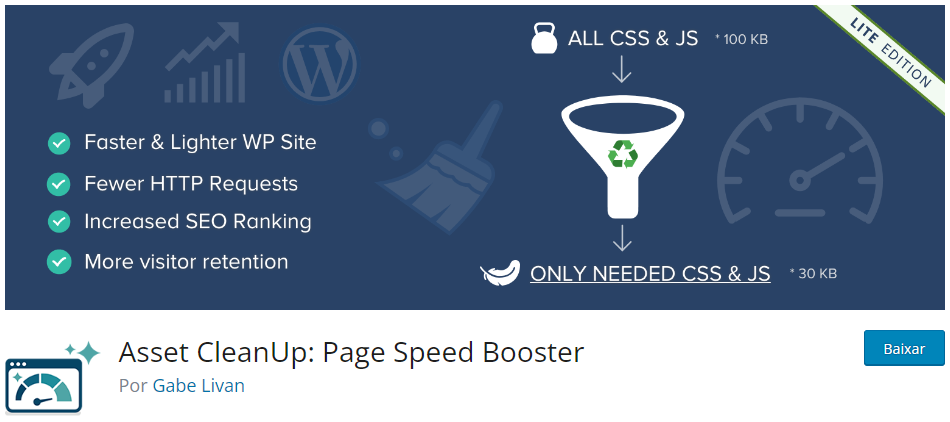 Asset CleanUp plugin wp para velocidade do site