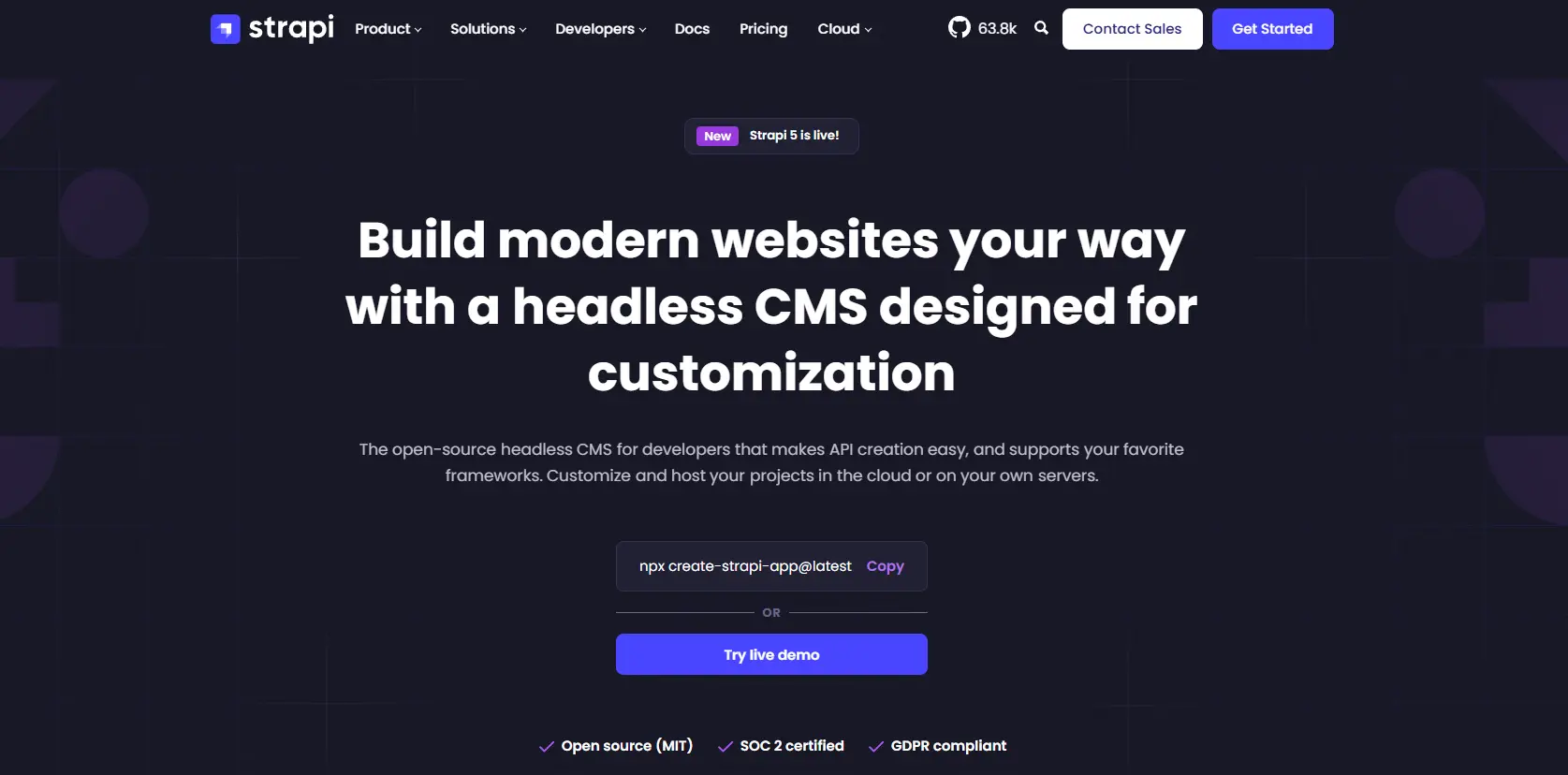 Strapi headless CMS