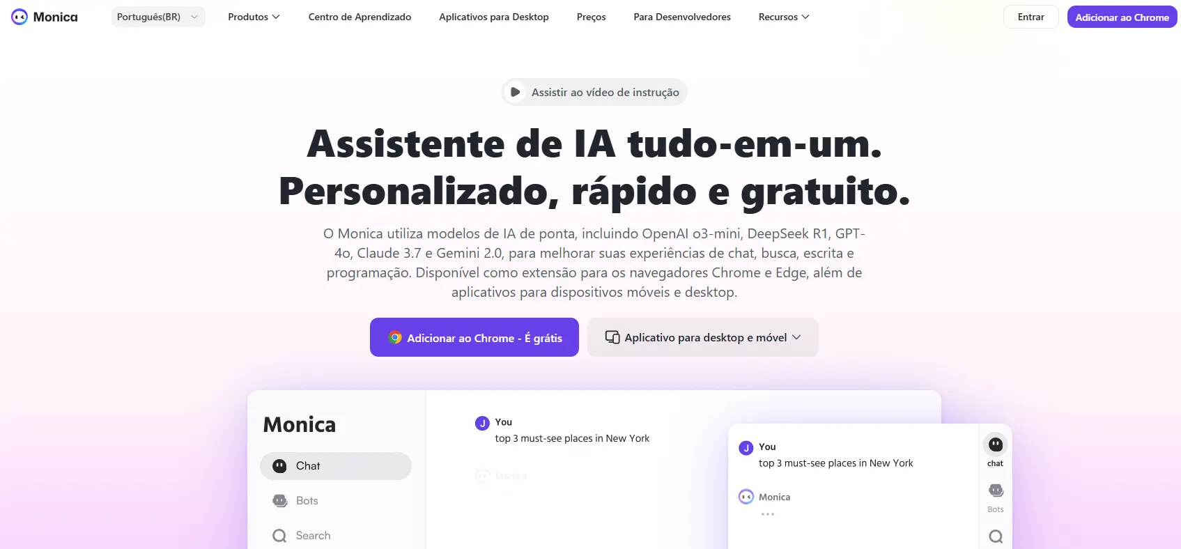 Monica – Assistente pessoal com inteligência artificial Monica – Assistente pessoal com inteligência artificial